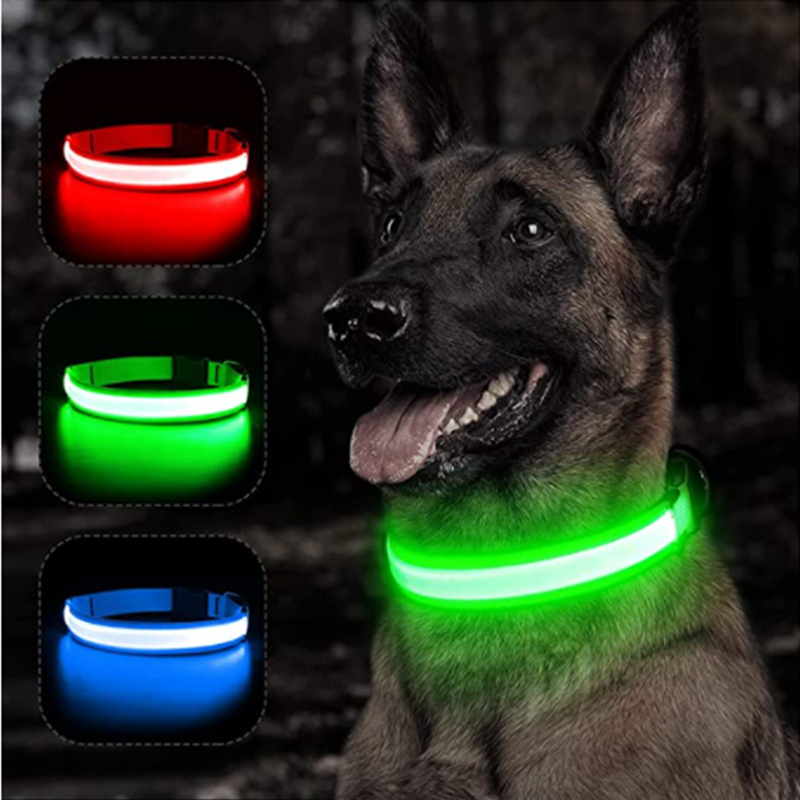 Tech Dog Accessories - USB Rechargeable Luminous Collar Adjustable Led