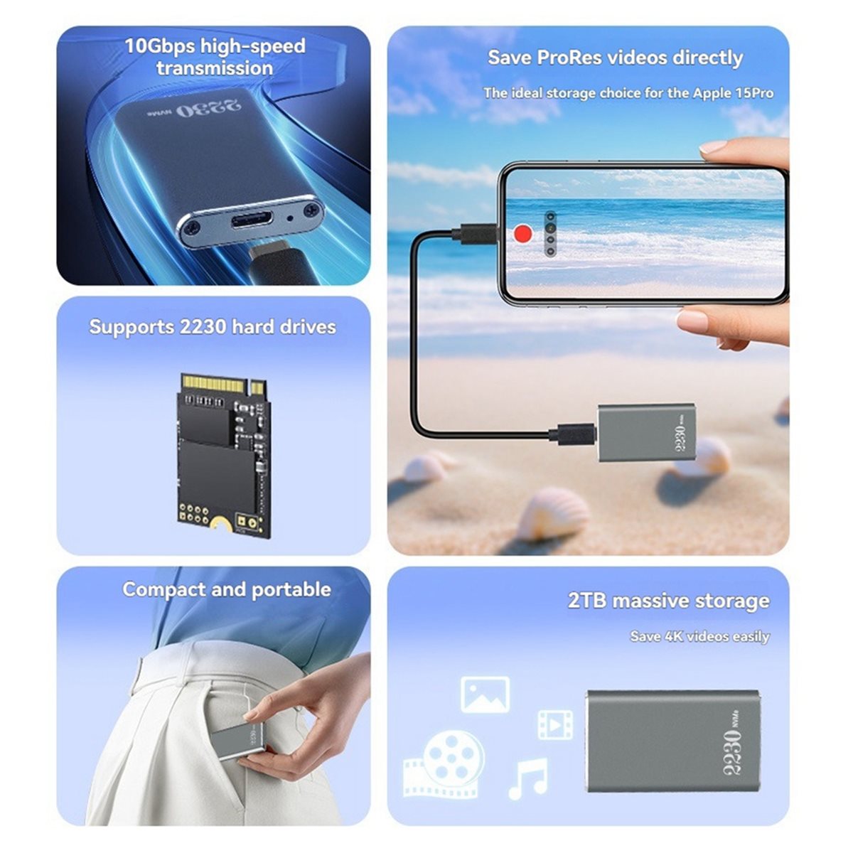 A40I M.2 NVMe SSD Enclosure -  - Portable Ssd Enclosure recension och pris