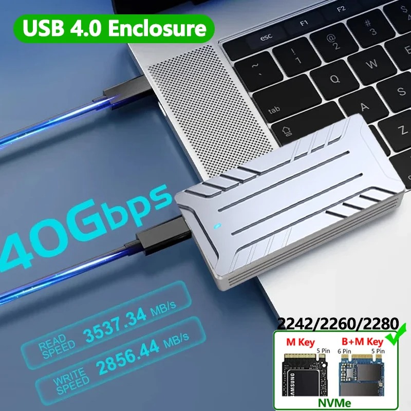 USB4 40Gbps M.2 NVMe SSD Enclo - Portable Ssd Enclosure recension och pris