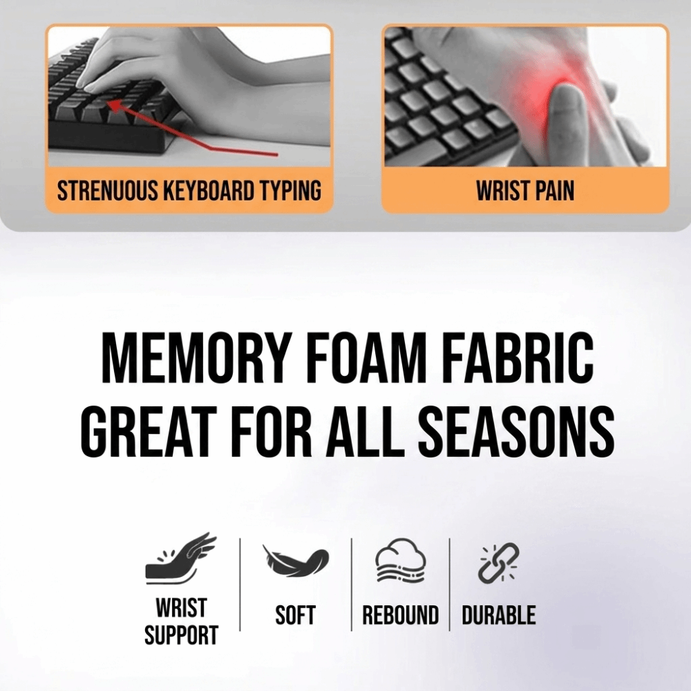 Easy Typing Non-Slip Ergonomic - Keyboard Wrist Pad Leather recension och pris