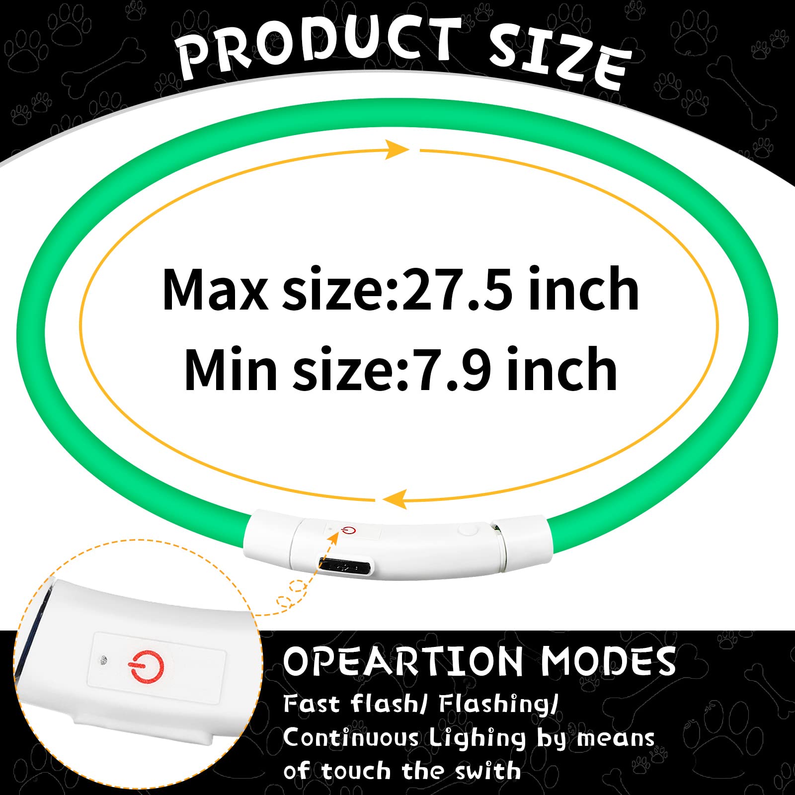 Silicone LED Dog Collar Rechar - Tech Dog Accessories recension och pris