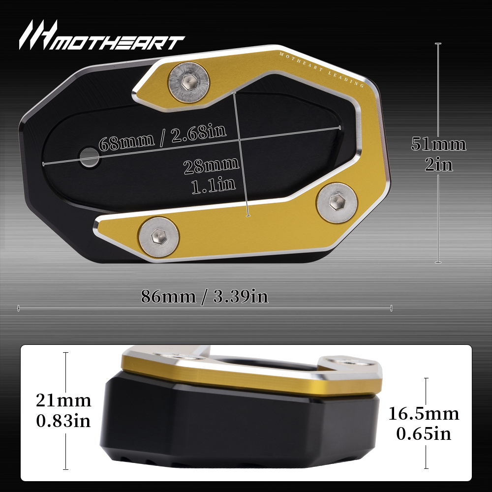 Motorcycle Kickstand Foot Plat - Tech Accessories Stand recension och pris