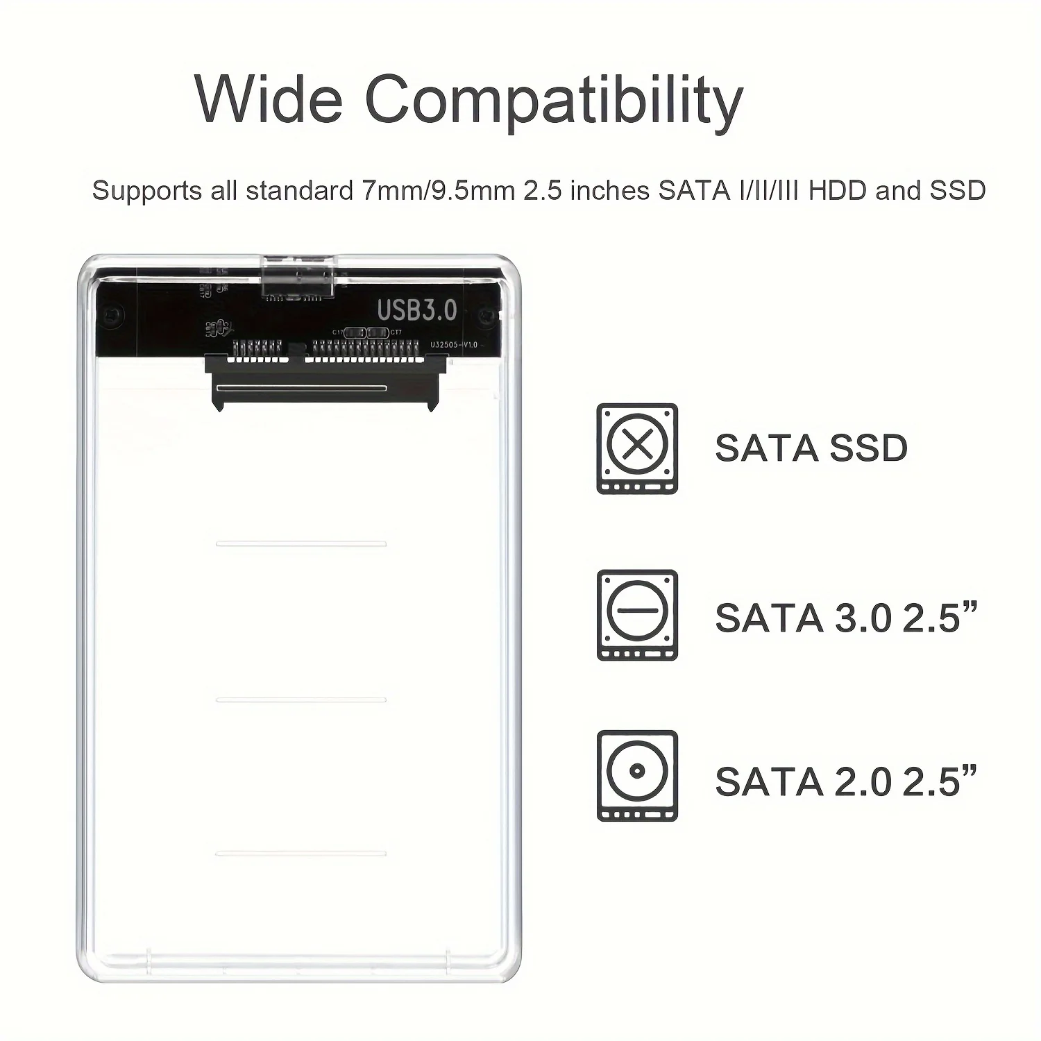 Transparent HDD Case HDD Enclo - Portable Ssd Enclosure recension och pris