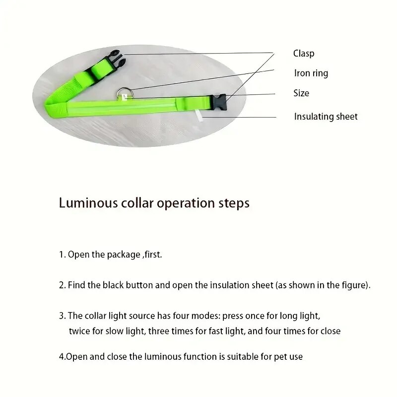 Nylon LED Night Safety Flashin - Tech Dog Accessories recension och pris