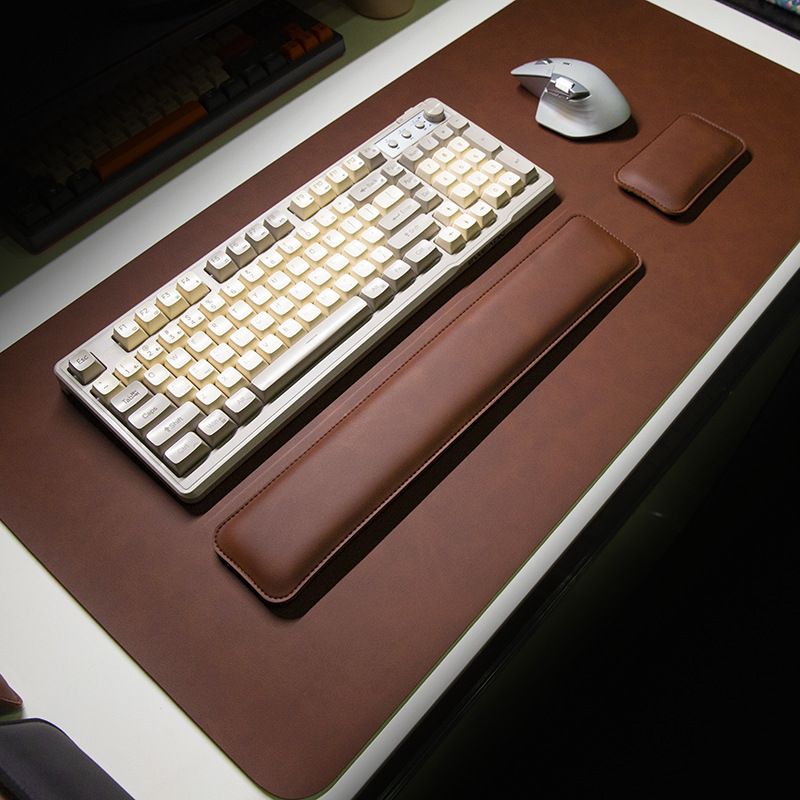Desk Mat Waterproof PU Mouse P - Keyboard Wrist Pad Leather recension och pris
