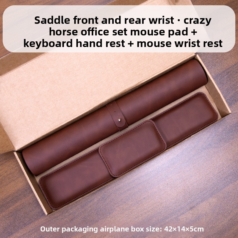 Desk Mat Waterproof PU Mouse P - Keyboard Wrist Pad Leather recension och pris