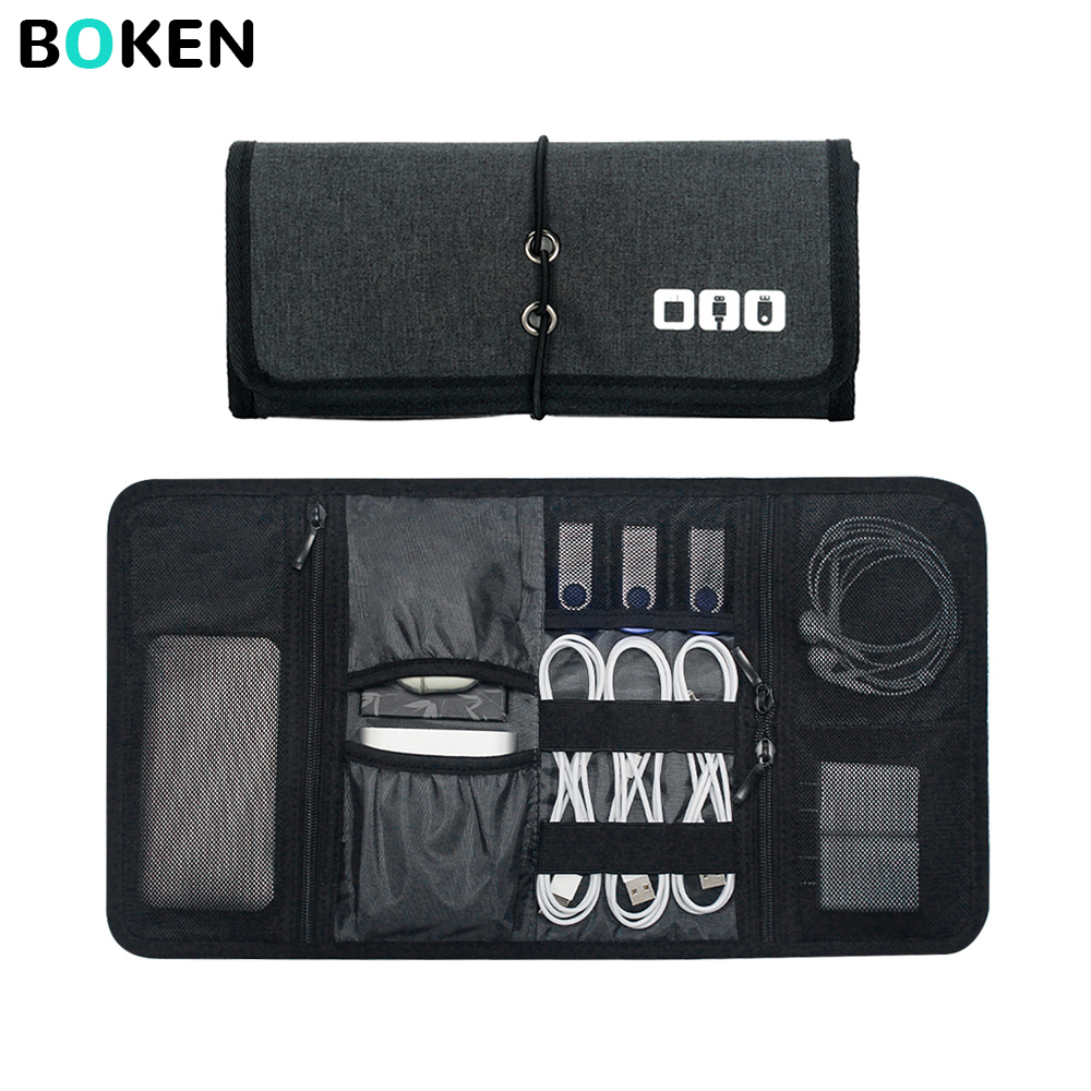 Tech Organizer Bag Cable Stora - Tech Accessories Case recension och pris
