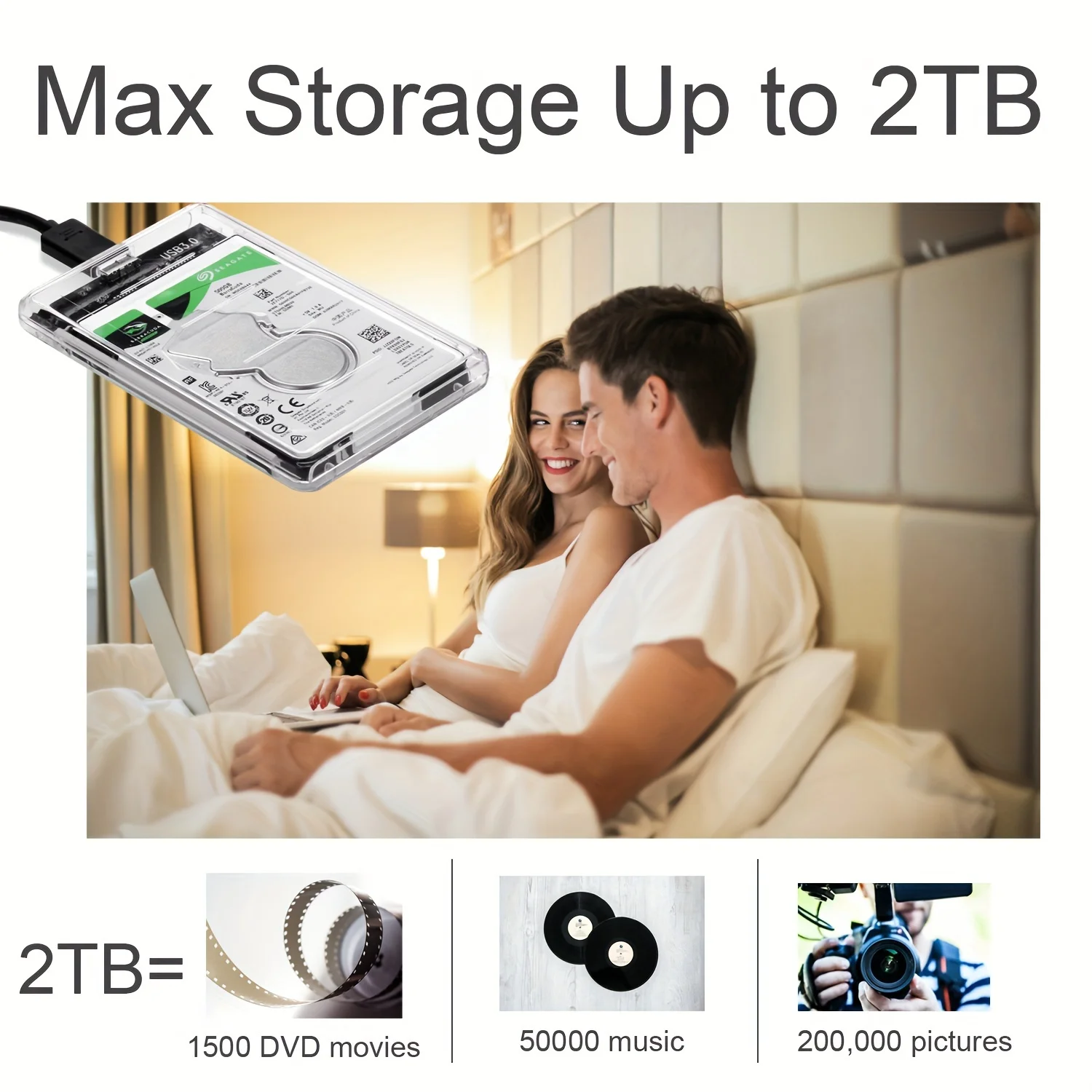 Transparent 2.5 Inch HDD Enclo - Portable Ssd Enclosure recension och pris