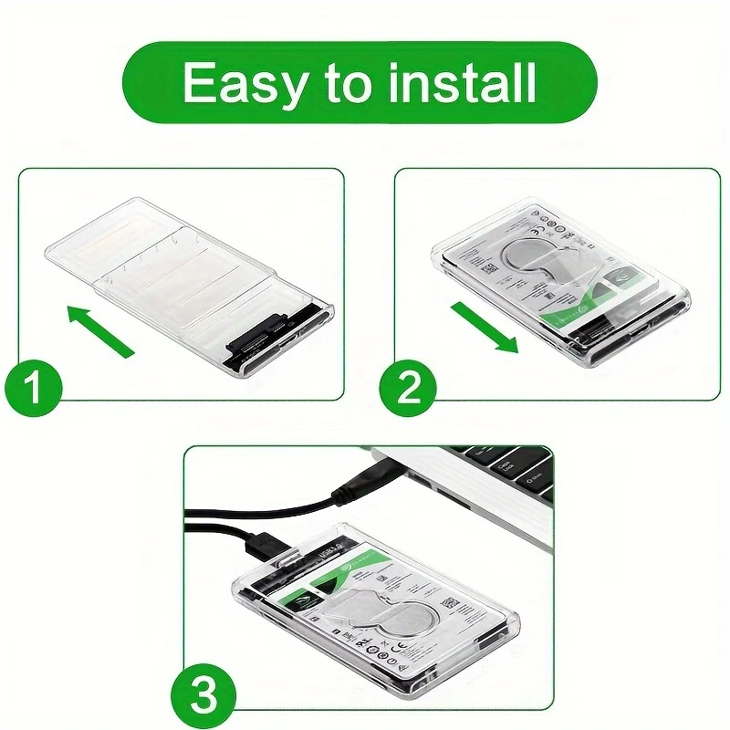 Transparent 2.5 Inch HDD Enclo - Portable Ssd Enclosure recension och pris