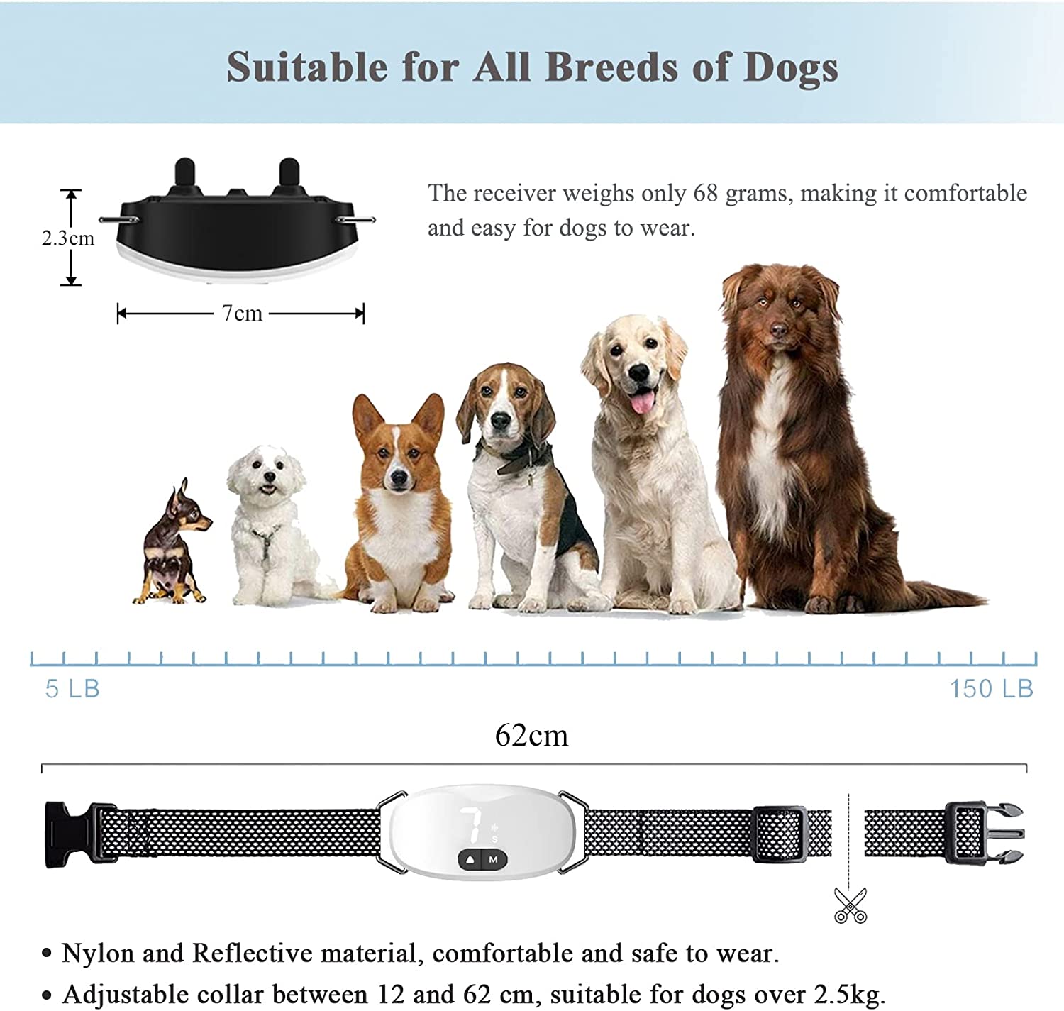 Anti bark dog collar Electric  - Tech Dog Accessories recension och pris